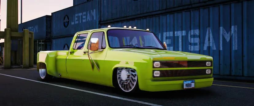 Bagged Chevrolet K30 single cab Dually on JTX Forged wheels